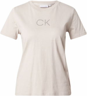 Calvin Klein Tričko  tmavošedá / sivobéžová