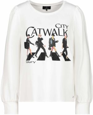 monari Tričko 'City Catwalk'  béžová / modrá / čierna / šedobiela