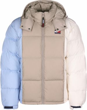 Tommy Jeans Zimná bunda 'Alaska'  krémová / žltohnedá / svetlomodrá