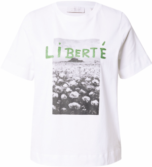 Rich & Royal Tričko 'Liberté'  sivá / zelená / biela