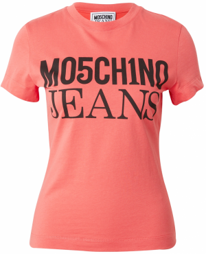 Moschino Jeans Tričko  malinová / čierna