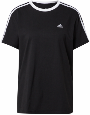 ADIDAS SPORTSWEAR Funkčné tričko 'Essentials 3-Stripes'  čierna / biela