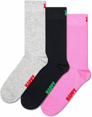 Happy Socks Ponožky  svetlosivá / zelená / svetloružová / čierna