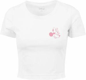 Merchcode Tričko 'Minnie Mouse Wink'  fuksia / biela