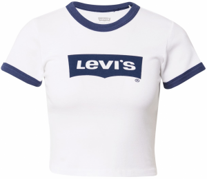 LEVI'S ® Tričko 'Graphic Ringer Mini Tee'  modrá / biela