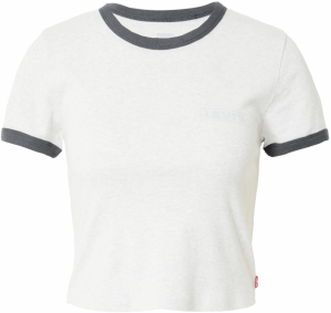 LEVI'S ® Tričko 'Graphic Mini Ringer'  sivá / čierna / biela melírovaná