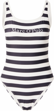 Marc O'Polo Jednodielne plavky  čierna / šedobiela