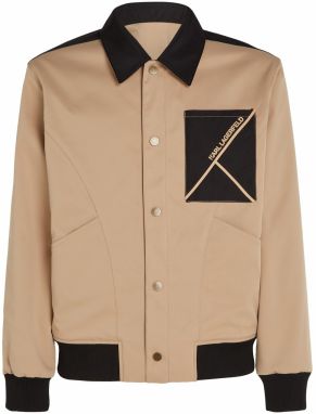 Karl Lagerfeld Prechodná bunda  farba ťavej srsti / čierna