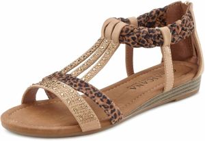 LASCANA Remienkové sandále  béžová / hnedá