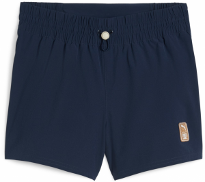 PUMA Športové nohavice 'First Mile'  námornícka modrá / svetlohnedá / biela