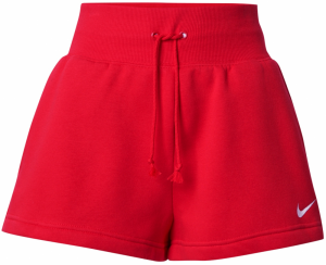 Nike Sportswear Nohavice 'Phoenix Fleece'  červená / biela