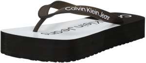 Calvin Klein Jeans Žabky  tmavohnedá / biela