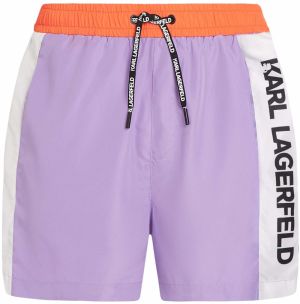 Karl Lagerfeld Plavecké šortky  levanduľová / oranžová / čierna / biela
