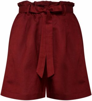 SOAKED IN LUXURY Plisované nohavice 'SL Fayette Shorts'  červená