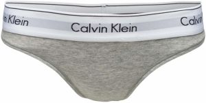 Calvin Klein Underwear Tangá  sivá melírovaná / čierna / biela