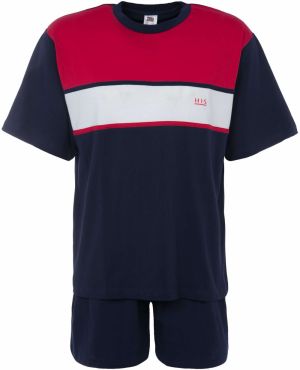 H.I.S Krátke pyžamo  námornícka modrá / červená / biela