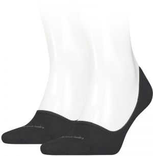 CALVIN KLEIN - 2PACK Cotton čierne neviditeľné ponožky