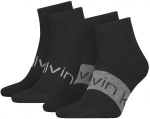 CALVIN KLEIN - 2PACK Intense power čierne členkové ponožky
