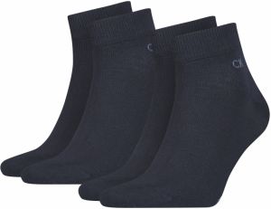 CALVIN KLEIN - pánske ponožky 2PACK quarter navy logo CK