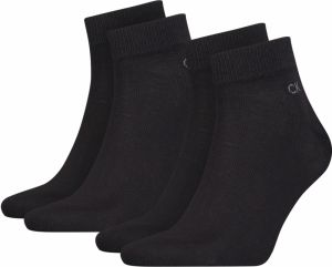 CALVIN KLEIN - pánske ponožky 2PACK quarter black logo CK