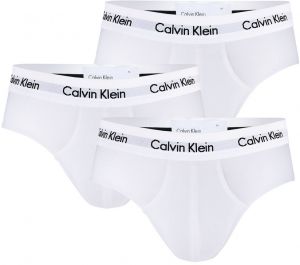 CALVIN KLEIN - 3PACK cotton stretch biele slipy