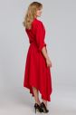 Červené asymetrické šaty K086 galéria