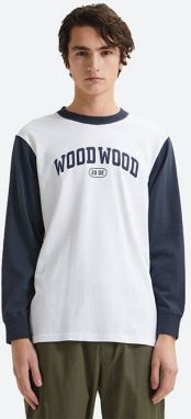 Pánske tričko Wood Wood Mark IVY Dlhý rukáv 12135401-2489 biela