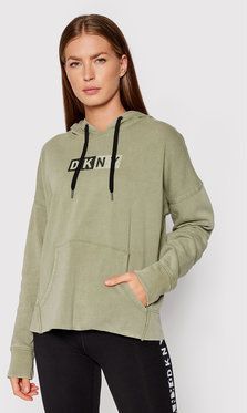 DKNY Sport Mikina DP1T8326 Zelená Relaxed Fit