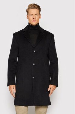 Roy Robson Vlnený kabát 5970-98 Čierna Regular Fit