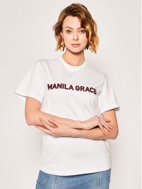 Manila Grace Tričko T169CU Biela Regular Fit