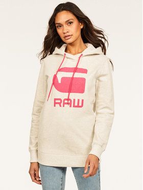 G-Star Raw Mikina Boyfriend Diamond Line Graphic Hooded D16236-A613-971 Sivá Loose Fit