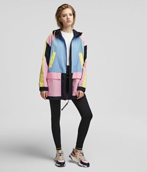 Kabát Karl Lagerfeld Colourblock Parka W/Hood