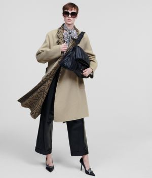 Kabát Karl Lagerfeld Double Face K Printed Coat