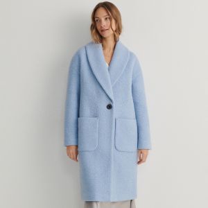 Reserved - Vlnený kabát - Modrá