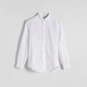 Reserved - Hladká košeľa regular fit - Biela