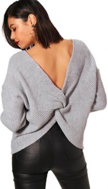 Šedo-strieborný sveter Leah