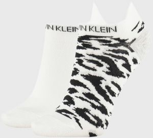 2 PACK dámskych ponožiek Calvin Klein Libby biele