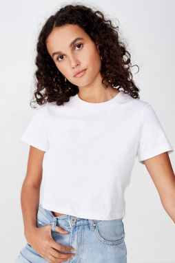 D8mske basic tričko s krátkym rukávom Baby biele