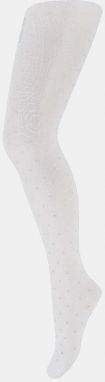 Dievčenské pančuchové nohavice Dots biele