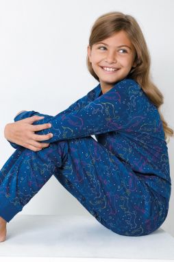 Dievčenské pyžamo Jednorožec modré