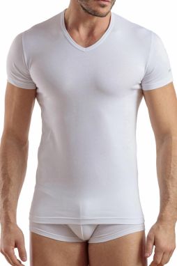 Pánske tričko V neck biele