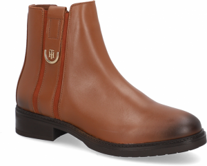 Tommy Hilfiger TH Hardware Leather Flat Boot